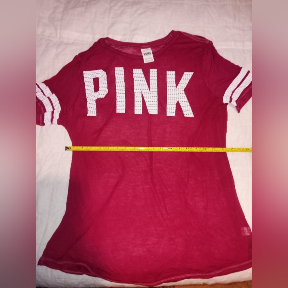 Pink Victoria's Secret Top Ringer Tee